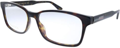 Gucci GG 0826O 005 Havana Plastic Rectangle Eyeglasses 55mm in Saudi Arabia