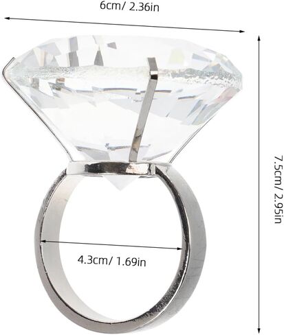 balacoo Diamond Paperweight Large: Jewels Wedding Decorations Centerpieces Simulated Ring Props, Crystal Wedding Ring for Decor in Saudi Arabia