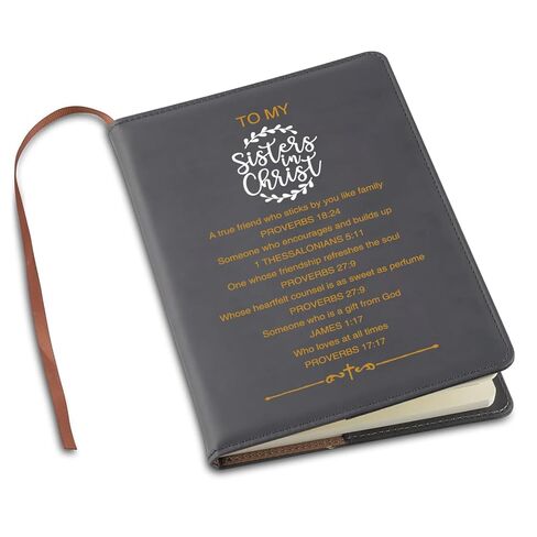 LQRI Christian Sister Notebook Faith Religious Gifts for Sister in Christ Bible Notebook Faith Based Spiritual Journal Notebook (black) in Saudi Arabia