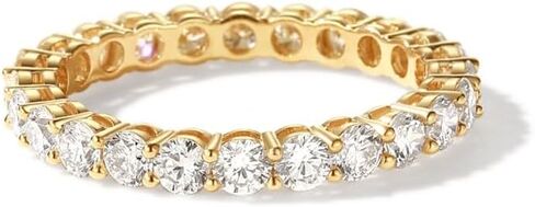 AGVANA The Infinite Bond 1.2 Ct. Tw. Lab-Grown Diamond Eternity Band Ring in 14K Solid Gold Promise Anniversary Wedding Band Ring | Stackable Rings for Women (D-E Color, VS Clarity) in Saudi Arabia