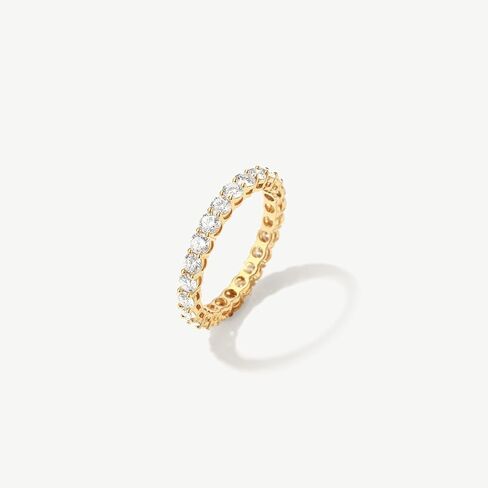 AGVANA The Infinite Bond 1.2 Ct. Tw. Lab-Grown Diamond Eternity Band Ring in 14K Solid Gold Promise Anniversary Wedding Band Ring | Stackable Rings for Women (D-E Color, VS Clarity) in Saudi Arabia