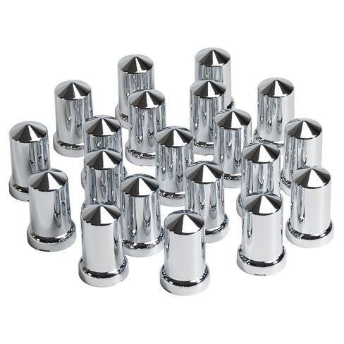 JESONN 20 قطعة على شكل رصاصة 33 مم من الكروم ABS بلاستيك العروة يغطي العروات مع شفة للدفع لشبه الشاحنات (20) in Kuwait