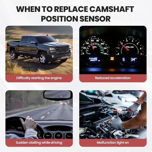 2PCS Engine Cam Camshaft Position Sensor Fit for 99-06 Chevrolet Silverado & Tahoe & GMC Sierra & Yukon, 00-06 Suburban, 02-06 Cadillac Escalade, Replace 12561211 Replacement Accessories in Saudi Arabia