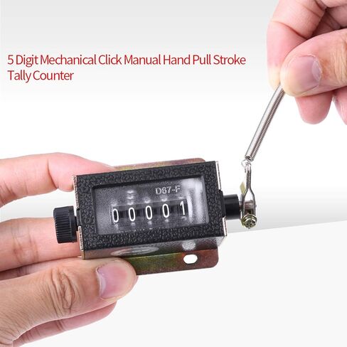 5-Digit Mechanical Counter with Reset Manual Pull Stroke Tally Counter for Textile Packaging Printing Machinery in Saudi Arabia