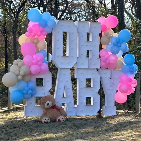 【OH Baby】 Letter 3FT/4FT, neon, Suitable for Birthday Parties, Baptism Day Commemorative Events, engagements, Wedding Parties, proposals, Event Decoration (4FT-OH Baby) in Saudi Arabia
