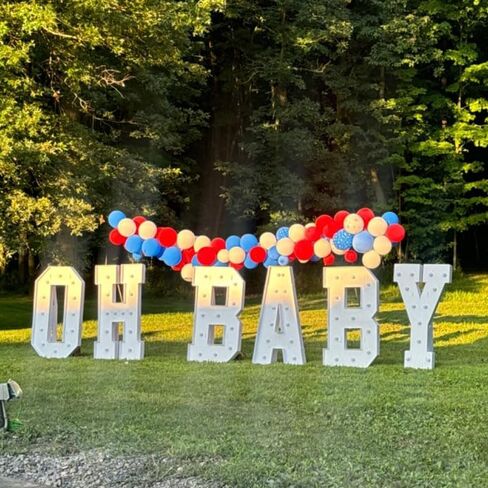 【OH Baby】 Letter 3FT/4FT, neon, Suitable for Birthday Parties, Baptism Day Commemorative Events, engagements, Wedding Parties, proposals, Event Decoration (4FT-OH Baby) in Saudi Arabia