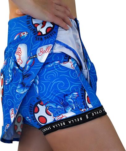 Pickleball Bella Women’s Drop Pleat Skort – Lightweight Athletic Skirt with Built-in Shorts & Pockets, Lobster Monster in Saudi Arabia