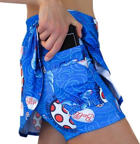 Pickleball Bella Women’s Drop Pleat Skort – Lightweight Athletic Skirt with Built-in Shorts & Pockets, Lobster Monster in Saudi Arabia