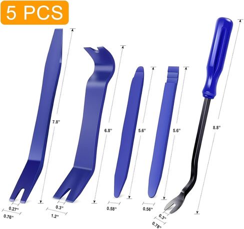 5 pcs Auto Trim Removal Tool Kit No Scratch Plastic Pry Tool Dash Radio Installer in Saudi Arabia