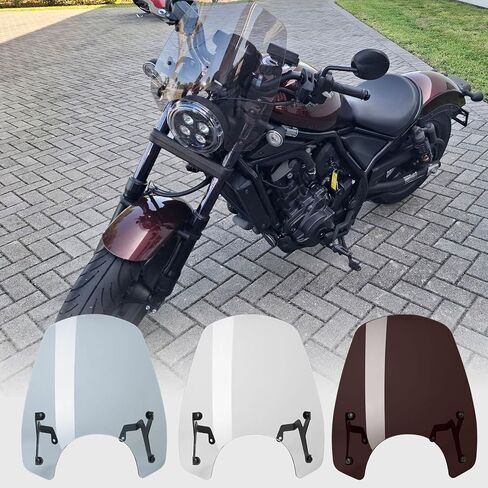 Motorcycle Front Fairing Windscreen Windshield Flyscreen Visor Replacement for HO&N&DA Rebel CMX 1100 CMX1100 21-25 Accessories Wind Shield Wind Deflector (Grey Smoke) in Saudi Arabia