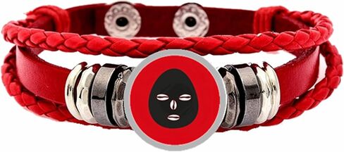Gifts by Lulee, LLC Eleggua Elegua Eshu Santeria Collection RED Multi Strand Leather Bracelet Tray Centerpiece Color Image and Lucite Dome Cover in Saudi Arabia