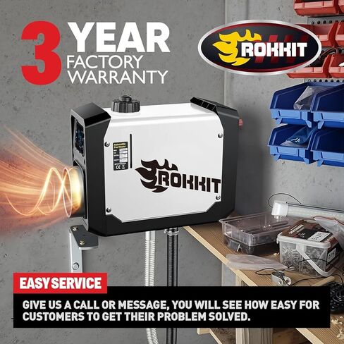 [إصدار 2026] سخان ديزل ROKKIT 8KW، سخان هواء ديزل الكل في واحد 110 فولت/12 فولت، سخان ديزل محمول مع شاشة LCD وجهاز تحكم عن بعد، سخان انتظار سيارات ديزل منخفض الضوضاء سريع التسخين للخيمة والسيارة والمركبات الترفيهية والتخييم in Kuwait