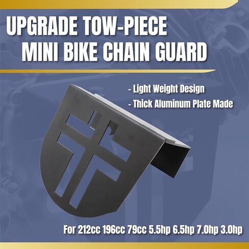 ترقية الألومنيوم دراجة صغيرة مخلب غطاء سلسلة الحرس خفيفة الوزن وسميكة لمحركات استنساخ المفترس 212cc 196cc لكولمان CT200U CT200U-EX CT100 BT200X (أسود) in Kuwait