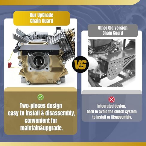 ترقية الألومنيوم دراجة صغيرة مخلب غطاء سلسلة الحرس خفيفة الوزن وسميكة لمحركات استنساخ المفترس 212cc 196cc لكولمان CT200U CT200U-EX CT100 BT200X (أسود) in Kuwait