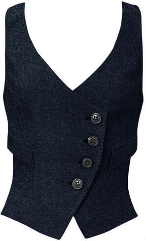 Women's Suit Vest Herringbone Tweed Business Slim Fit Vintage Waistcoat Lady Sleeveless Jacket in Saudi Arabia