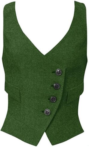 Women's Suit Vest Herringbone Tweed Business Slim Fit Vintage Waistcoat Lady Sleeveless Jacket in Saudi Arabia