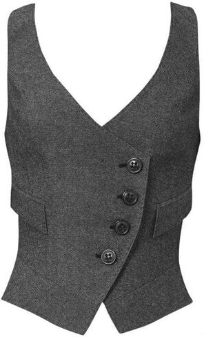 Women's Suit Vest Herringbone Tweed Business Slim Fit Vintage Waistcoat Lady Sleeveless Jacket in Saudi Arabia