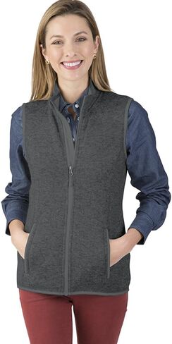 سترة Charles River Apparel النسائية المرقطة من المحيط الهادئ، سترة صوفية خفيفة الوزن مع جيوب بسحاب in Saudi Arabia