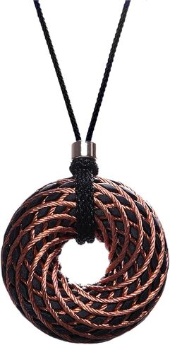 Tensor Rings copper Double Vortex Spiral pandent Orgonite necklace 1.6 Inch Meditation Accessories,balance energy Handmade black resin in Kuwait
