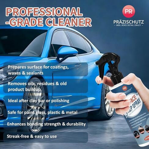 بخاخ مزيل شحوم سطح السيارة لإعداد الطلاء التلقائي، منظف سهل الرش يزيل الزيت والشمع والأوساخ، تركيبة آمنة غير قابلة للتآكل، متعدد الاستخدام، موفر للوقت للعناية بالسيارة بنفسك، 150 مل in Kuwait
