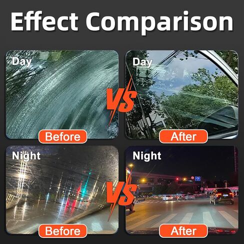 Glass Oil Film Remover for Car, 2026 Upgraded Automotive Oil Film Cleaning Brush, Hand-Held Glass Emulsion Cleaner for Car Windshield, Windows and Mirrors in Kuwait