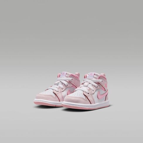 Jordan 1 Mid Baby/Toddler Shoes (Pearl Pink/White/Medium Soft Pink) in Saudi Arabia