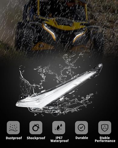 Smart RGB LED Fang Lights for Can Am Maverick R MAX 2024-2025 Accessories, Turn Signal Accent Signature Fang Light with App Controlled Colors DRL Startup Animation Smart Scenes & Music Sync in Saudi Arabia