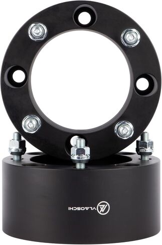 VLAOSCHI Black Forged 4x4 Wheel Spacers 2 Inch with M12x1.25 Studs Compatible with Yamaha Golf Cart (4x101.6 Bolt Pattern 68.5mm Center Bore) - Pack of 4 in Saudi Arabia