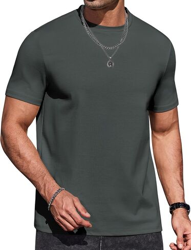 COOFANDY Mens T Shirts Short Sleeve Heavyweight Tshirt Casual Crew Neck Tee Shirts for Men in Saudi Arabia