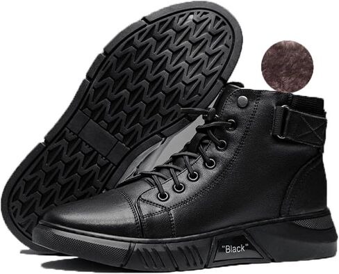 Men's Classic Business Italian Cashmere Chukka Boots Comfortable Non-Slip Shock-Absorbing Side Zipper Ankle Boots Casual Leather Fashion Round Toe Leather Boots in Saudi Arabia