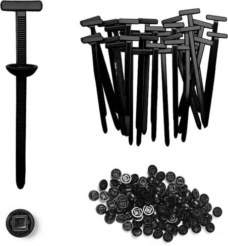 Nylon Universal Cable Tie Buckle Zip Tie Clips for Car Fender, Engine Cover, Mudguard Fastener, Automotive Replacement Screw Fixing （100/Pack） in Saudi Arabia