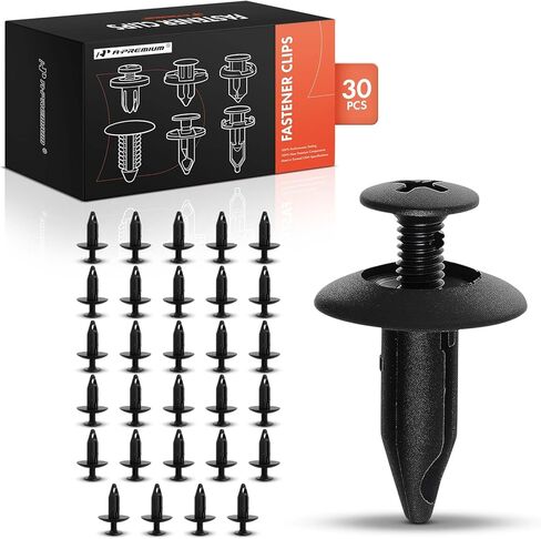 A-Premium 30 PCS Car Retainer Fastener Push Pin Clips Compatible with GM Ford 1987-2024 - for 6.35mm in Saudi Arabia