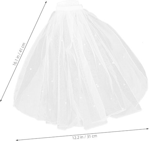 LIFKOME Bridal Veil Rhinestone Comb Short Length Wedding Headpiece for Elegant Wedding Ceremonies in Saudi Arabia