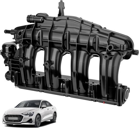 Engine Intake Manifold Assembly with Solenoid Sensor Compatible with 2008-2013 Audi A3 Q3 TT, Compatible with 2009-2017 VW Jetta GTI Golf Passat CC Tiguan, Replaces#06J133201BD 06J133201BH in Saudi Arabia