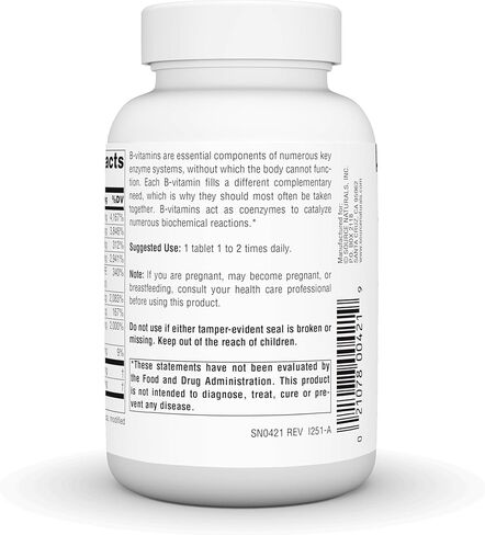 Source Naturals B-50 Complex 50 mg B-Vitamins for Energy Production Support - 100 Tablets in Saudi Arabia