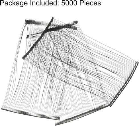uxcell 5000pcs Standard Tagging Gun Fasteners 175mm Tagging Barbs Pins Plastic Tag for Price Tagging Gun, Clothing Tags Gun Attachments for Garment Bag Fabric, Black in Saudi Arabia
