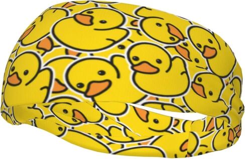 Cute Duck Print Workout Headbands,Yoga Sport Workout Sweatband for Running Sports Travel Fitness Men Women in Saudi Arabia
