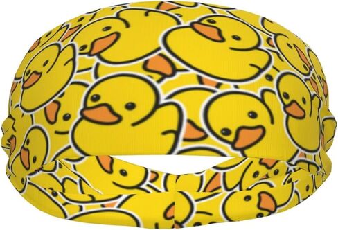 Cute Duck Print Workout Headbands,Yoga Sport Workout Sweatband for Running Sports Travel Fitness Men Women in Saudi Arabia