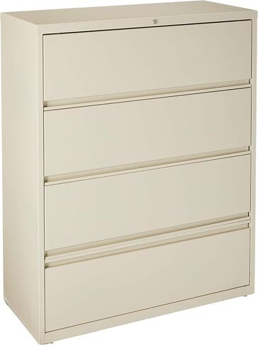 Lorell LLR43516 Receding Lateral File with Roll Out Sleeves, Putty in Saudi Arabia