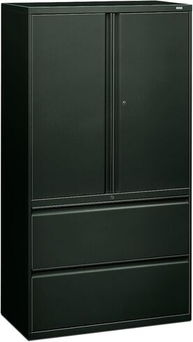 HON 885LSQ 800 Series 36 by 19-1/4-Inch Lateral File with Storage Cabinet, Light Gray in Saudi Arabia
