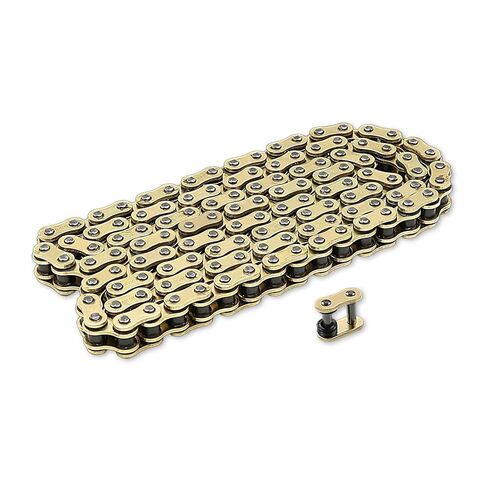 525 X-Ring Motorcycle Chain 120 Links with Connecting Master Link 525H High Performance Heavy Duty Gold Drive Chain for Motorcycle Bicycle Go Kart Mini Trail Bike in Saudi Arabia