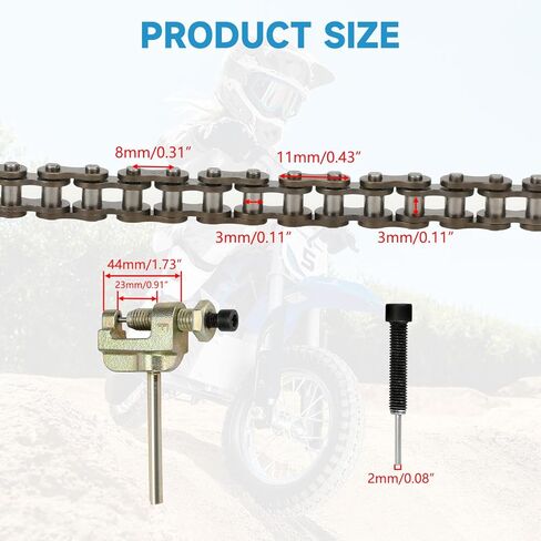 25H Drive Chain 126 Links Compatible with Razor MX350 MX400, MX350 Chain for ZR350 SX350 Dirt Bike McGrath Electric Scooter Dirt Rocket Bike Heavy Duty Parts with Chain Breaker in Kuwait