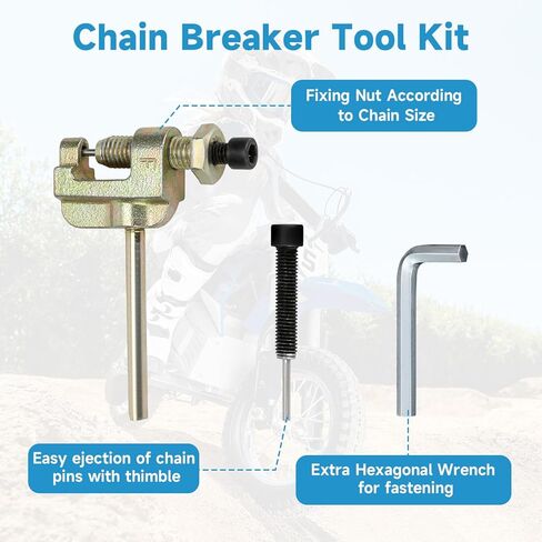 25H Drive Chain 126 Links Compatible with Razor MX350 MX400, MX350 Chain for ZR350 SX350 Dirt Bike McGrath Electric Scooter Dirt Rocket Bike Heavy Duty Parts with Chain Breaker in Kuwait