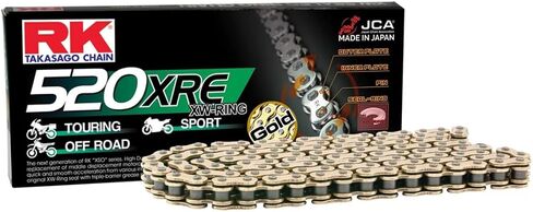 RK Racing Chain GB520XRE-118 Gold 118 Link XW-Ring Chain with Connecting Link in Saudi Arabia