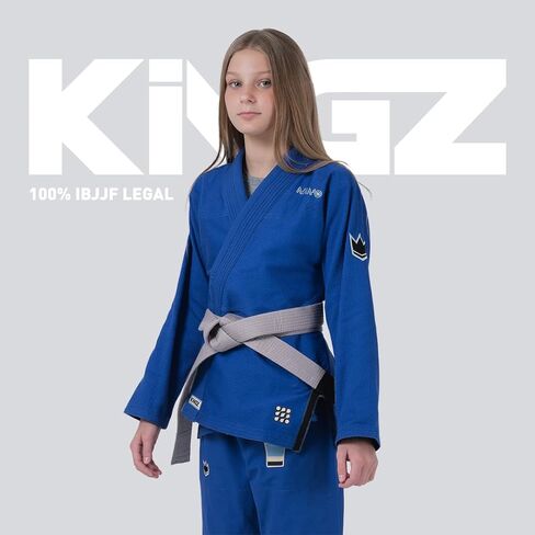 KINGZ Nano 3.0 Youth Jiu Jitsu Gi - IBJJF 2024 Legal، سترة منسوجة باللؤلؤ وبنطال Ripstop بوزن 8 أونصة in Kuwait