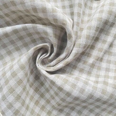 Vintage Buffalo Plaid Valance Stitching Crochet Kitchen Short Curtain Tier Light Filtering Rustic Half Window Drapes Cafe Bathroom Tab Top 1 Panel (W39 X L20 Inch,Light Coffee) in Saudi Arabia