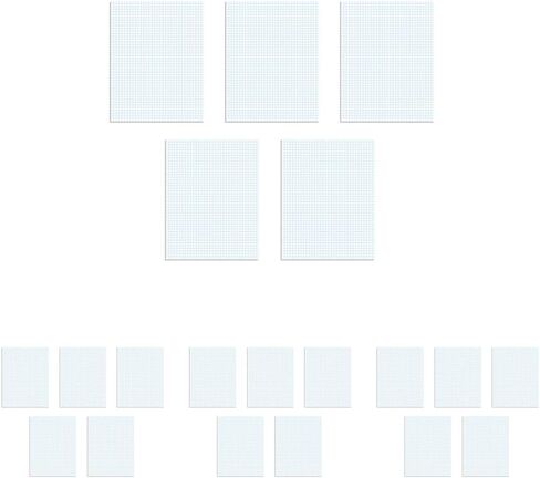 وسادات رسم بياني TOPS، تباع في 5 عبوات، 8-1/2 بوصة × 11 بوصة، ورق رسم بياني مسطر (4x4)، 50 ورقة، ورق وزن أكثر سمكًا، وسادات رسوم بيانية لاصقة (33105) in Kuwait