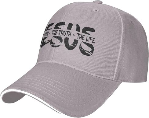 قبعة بيسبول Jesus The Way The Truth The Life للرجال والنساء - قبعة هيب هوب مسطحة مطبوعة ثلاثية الأبعاد قابلة للتعديل باللون الأسود in Kuwait