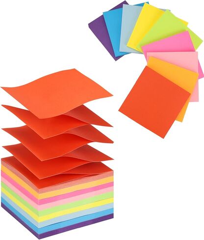 Mr. Pen- Pop Up Sticky Notes 3x3 Refills, 18 Pads, 900 Sheets, Bright Colors, Self Adhesive Memo Pads for Dispensers, Perfect for Home, Office & School, Stocky Notes for Bible Journaling in Kuwait