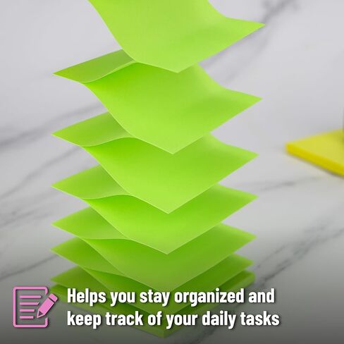 Mr. Pen- Pop Up Sticky Notes 3x3 Refills, 18 Pads, 900 Sheets, Bright Colors, Self Adhesive Memo Pads for Dispensers, Perfect for Home, Office & School, Stocky Notes for Bible Journaling in Kuwait